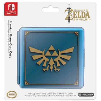 Кейс для 12 картриджей NS (Premium Game Card Case Hori) Zelda Blue