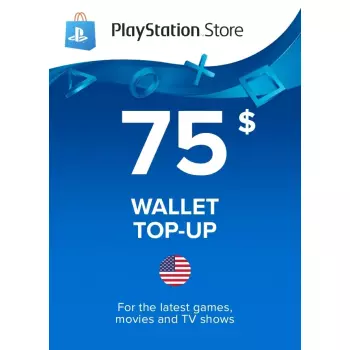 Пополнение Бумажника Для PlayStation Store 75$ (Регион США)