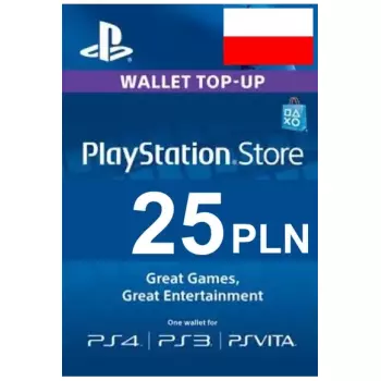 Пополнение Бумажника Для PlayStation Store 25zl (Регион Польша)