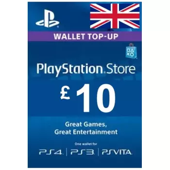 Пополнение Бумажника Для PlayStation Store 10 Pound (Регион Великобритания)