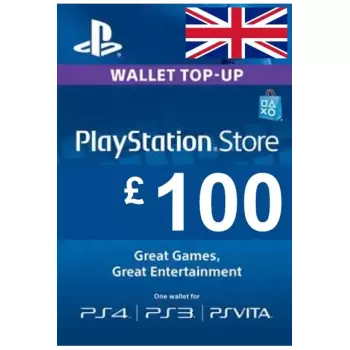 Пополнение Бумажника Для PlayStation Store 100 Pound (Регион Великобритания)
