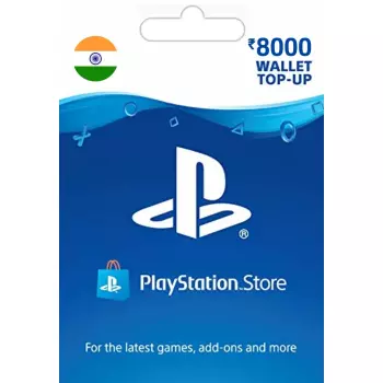 Пополнение бумажника для PlayStation Store 8000 рупий (Индийский регион)